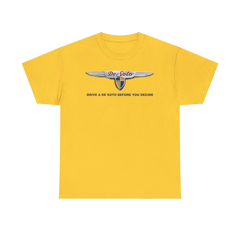 Load image into Gallery viewer, DeSoto Drive Before You Decide Chrome Wing Emblem T-shirt