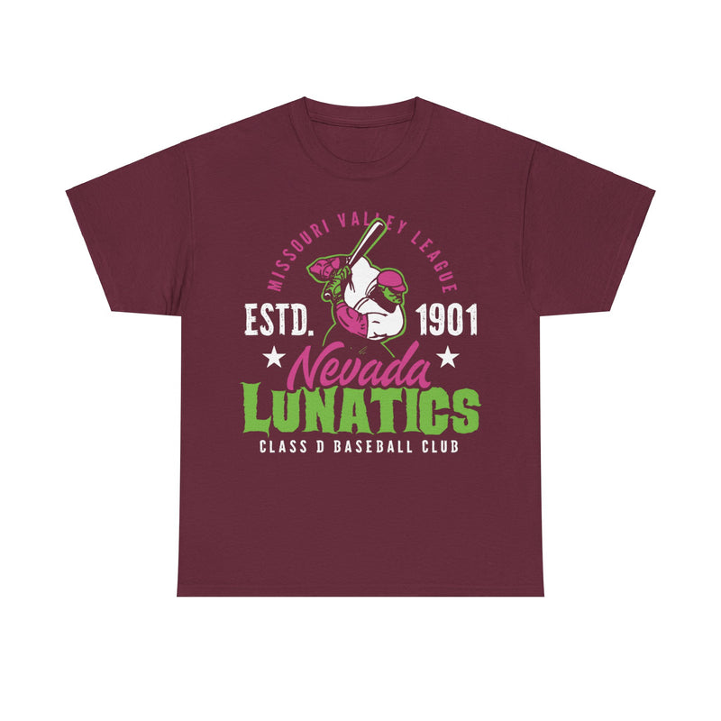 Load image into Gallery viewer, Nevada Lunatics Est 1901Baseball T-shirt