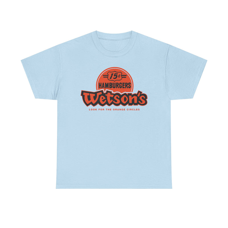 Load image into Gallery viewer, Wetson's 15¢ Hamburgers Orange Circles Vintage Logo Chain Restaurant T-Shirt