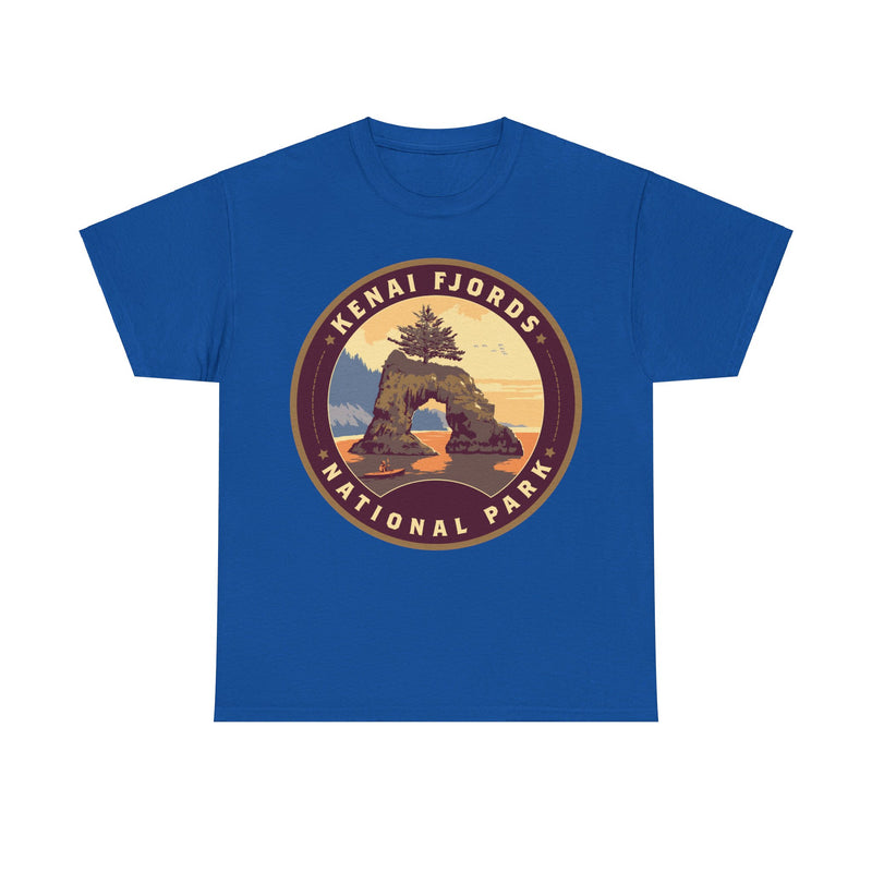 Load image into Gallery viewer, Kenai Fjords National Park Alaska Round Logo T-shirt