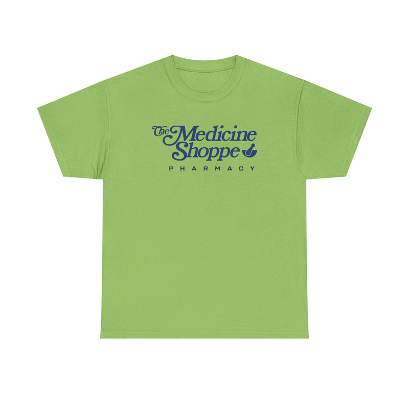 Load image into Gallery viewer, Medicine Shoppe Pharmacy T-Shirt Defunct Drugstore Bankrupt Logo Tee