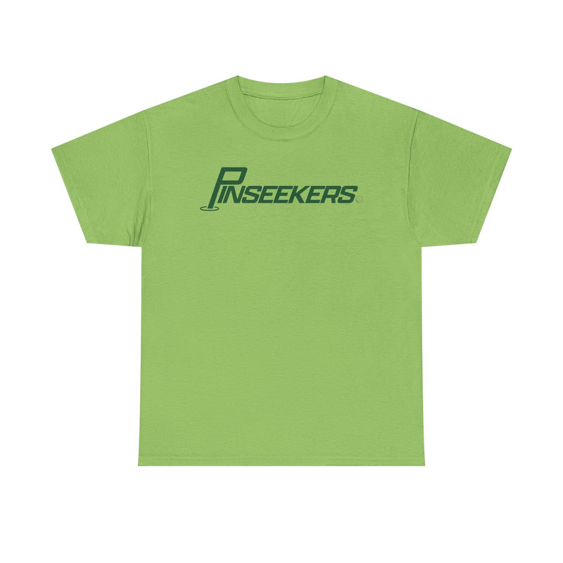 Load image into Gallery viewer, DeForest PinSeekers T-Shirt Defunct Golf Course Bankrupt Company Logo Tee