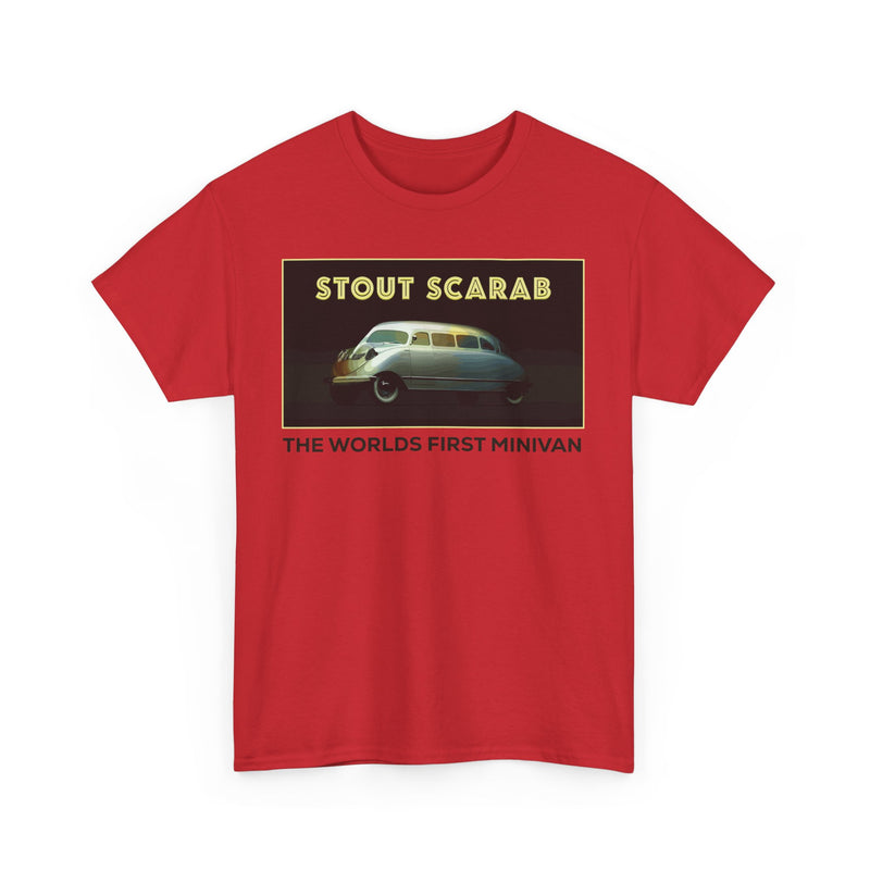 Load image into Gallery viewer, Stout Scarab The Worlds First Minivan Classic Automotive Logo T-shirt