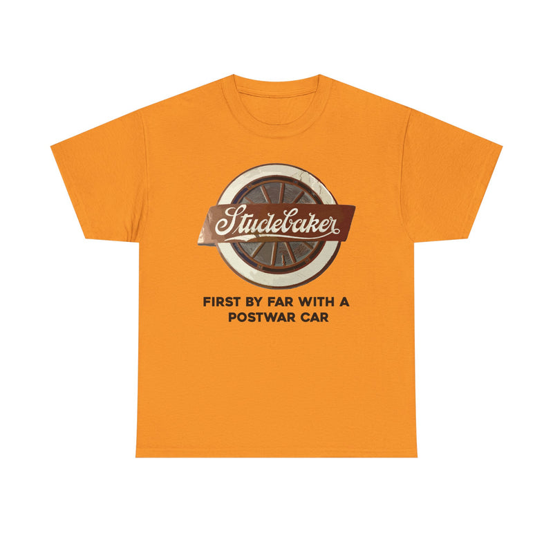 Load image into Gallery viewer, Studebaker First By Far With A Postwar Car Vintage Logo T-shirt
