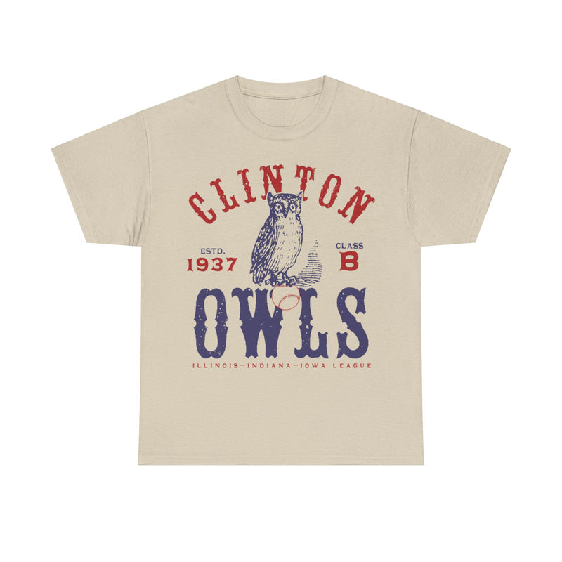 Load image into Gallery viewer, Clinton Owls Est 1937 Iowa Baseball T-shirt