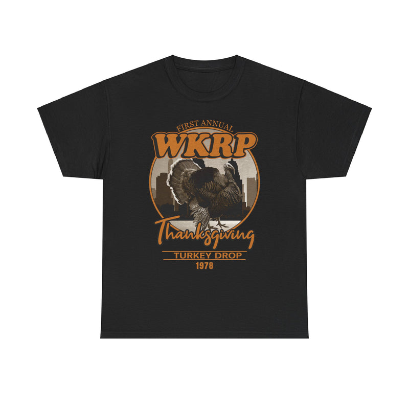 Load image into Gallery viewer, WKRP Radio Station Turkey Drop Cincinatti Ohio 1972 T-shirt