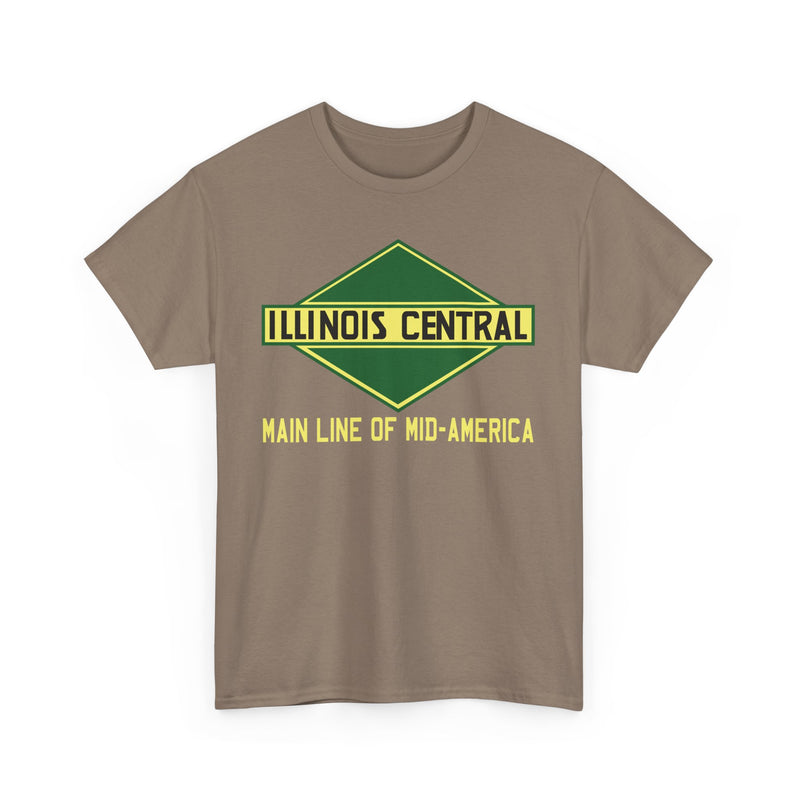 Load image into Gallery viewer, Illinois Central Main Line Mid-America Railroad Green Logo Train T-Shirt
