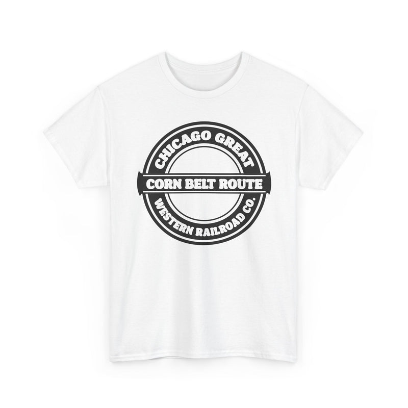 Load image into Gallery viewer, Chicago Great Western Corn Belt Route Railroad Logo Train T-Shirt