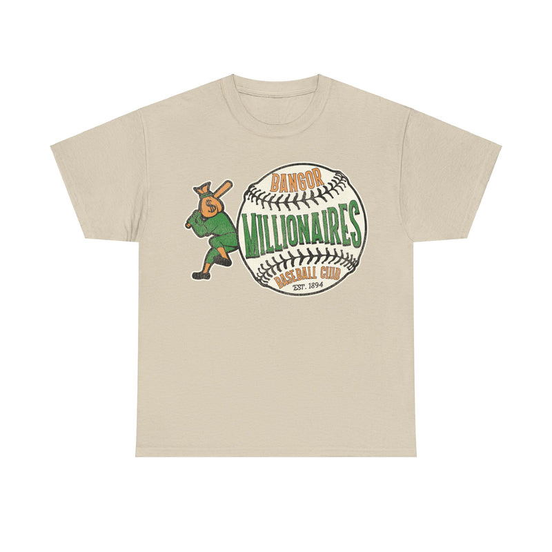 Load image into Gallery viewer, Bangor Millionaires Maine Moneybags Retro Baseball T-shirt
