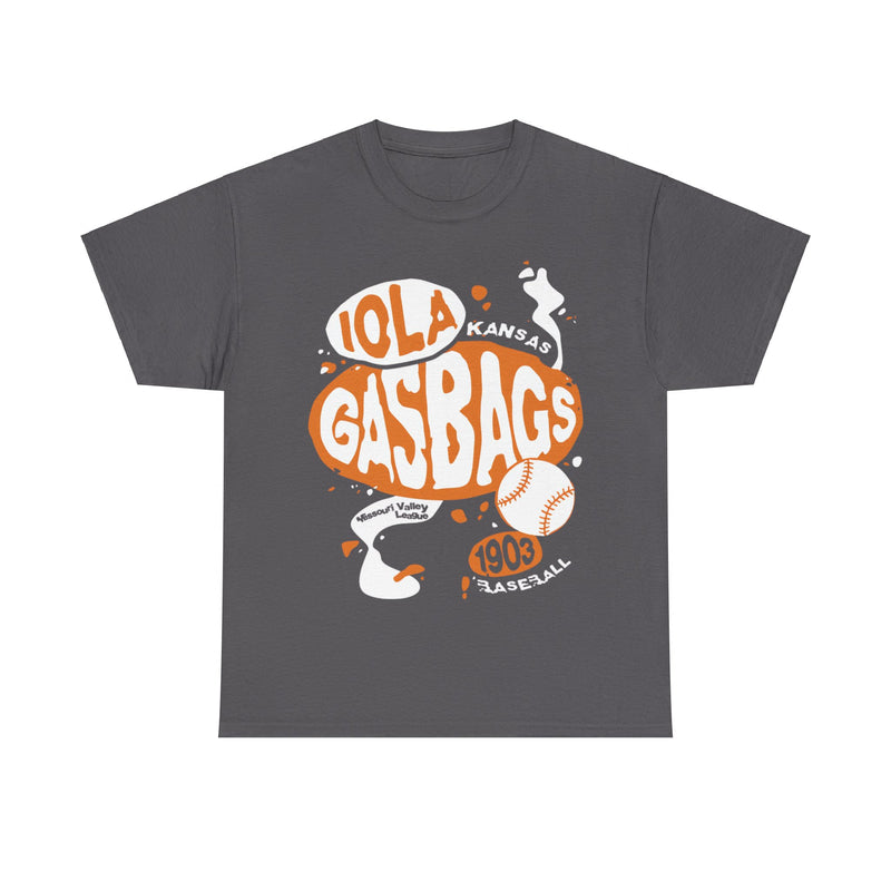Load image into Gallery viewer, Iola Gasbags Est 1903 Kansas Baseball T-shirt