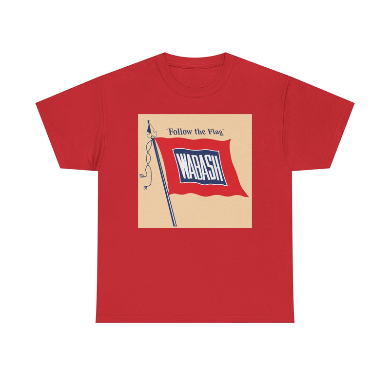 Load image into Gallery viewer, Wabash Follow The Flag Vintage Railroad Logo Train T-Shirt