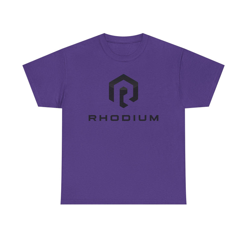 Load image into Gallery viewer, Rhodium Enterprises T-Shirt Bankrupt Crypto Company Defunct Logo Tee