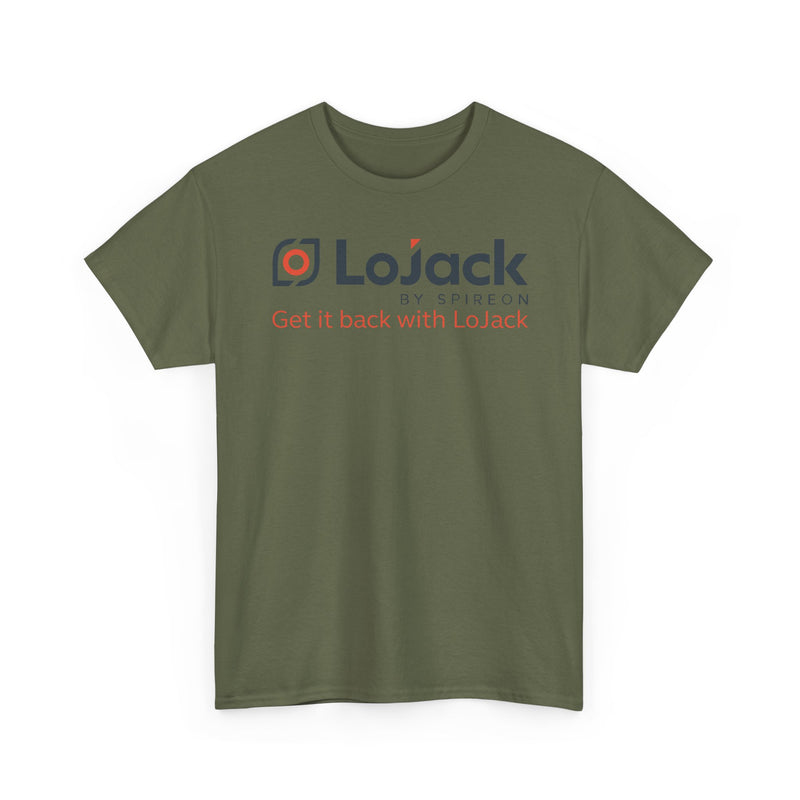 Load image into Gallery viewer, LoJack Defunct Car Security T-Shirt Get It Back With LoJack Spireon Tech Tee