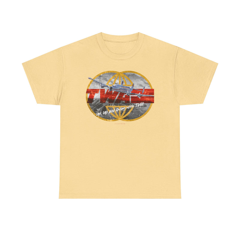 Load image into Gallery viewer, TWA Transworld Airline Up Up and Away Nostalgic Retro Logo T-shirt