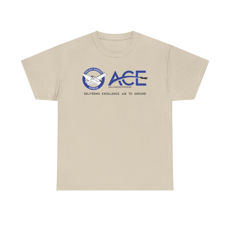 Load image into Gallery viewer, ACE Air Charter Express Delivering Excellence Freight Runners Logo T-shirt