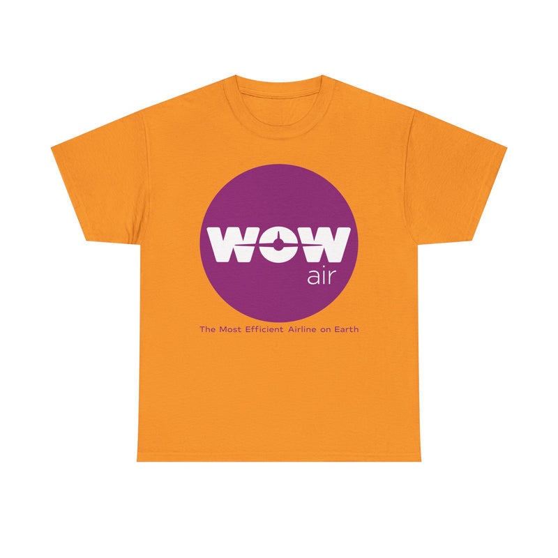Load image into Gallery viewer, WOW Air Purple Logo Iceland Budget Airline Defunct Memorabilia T-shirt