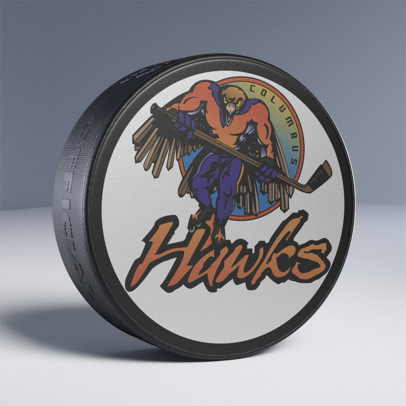 Load image into Gallery viewer, Columbus Hawks Ohio Major League Roller 1998 Hockey Puck