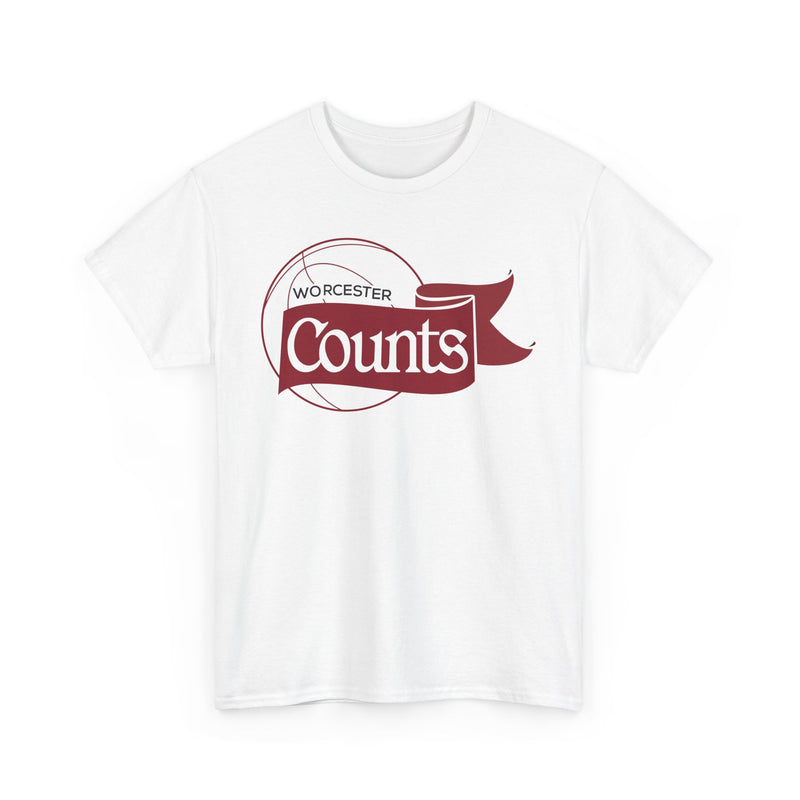 Load image into Gallery viewer, Worcester Counts Basketball 1989 Massachusetts T-shirt