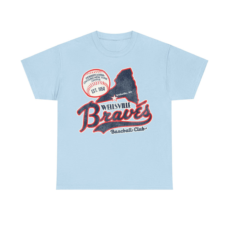 Load image into Gallery viewer, Wellsville Braves Nostalgic Retro Baseball Team T-shirt