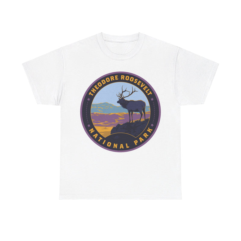 Load image into Gallery viewer, Theodore Roosevelt National Park North Dakota Round Logo T-shirt