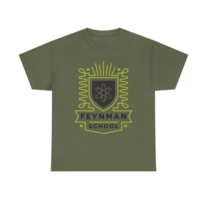 Load image into Gallery viewer, The Feynman School T-Shirt Defunct Bankrupt Logo Tee