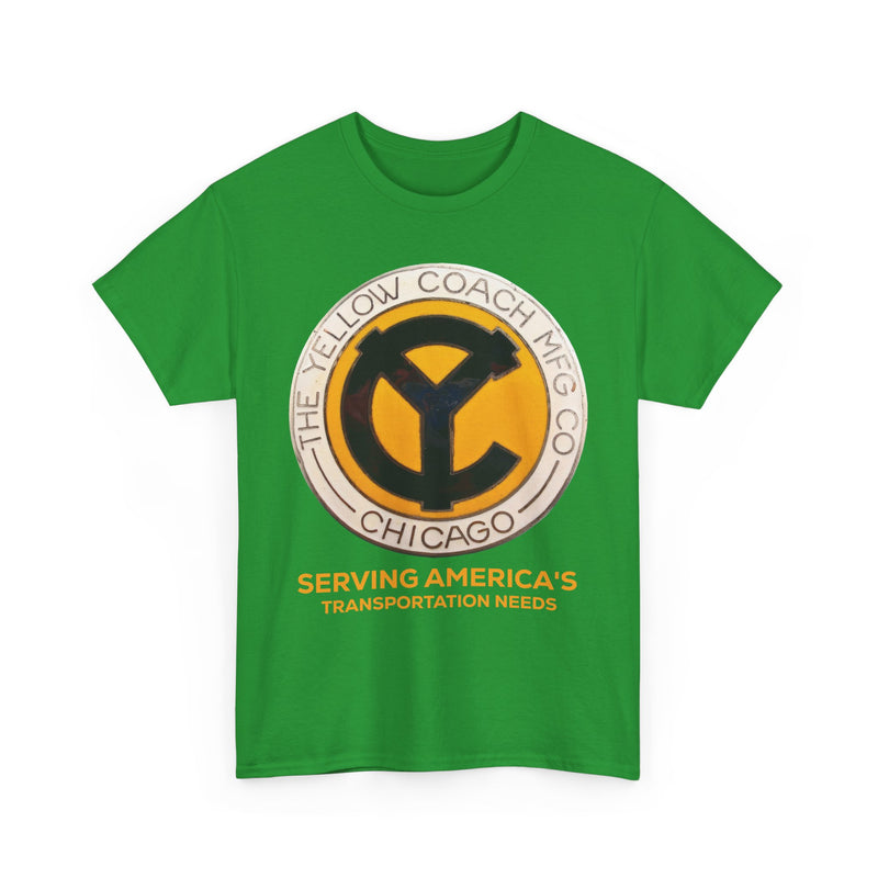 Load image into Gallery viewer, The Yellow Coach Mfg Co Chicago Serving America's Transportation Needs Vintage Logo T-shirt