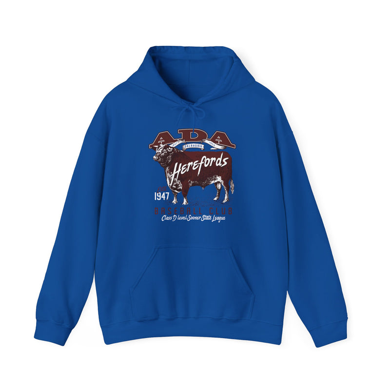 Load image into Gallery viewer, Ada Herefords 1947 Oklahoma Baseball Pullover Hoody Sweatshirt