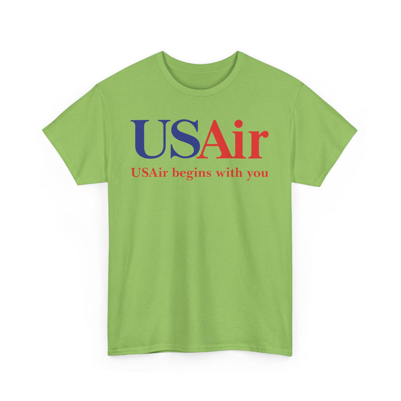 Load image into Gallery viewer, USAir Begins With You Classic American Airline Logo T-shirt