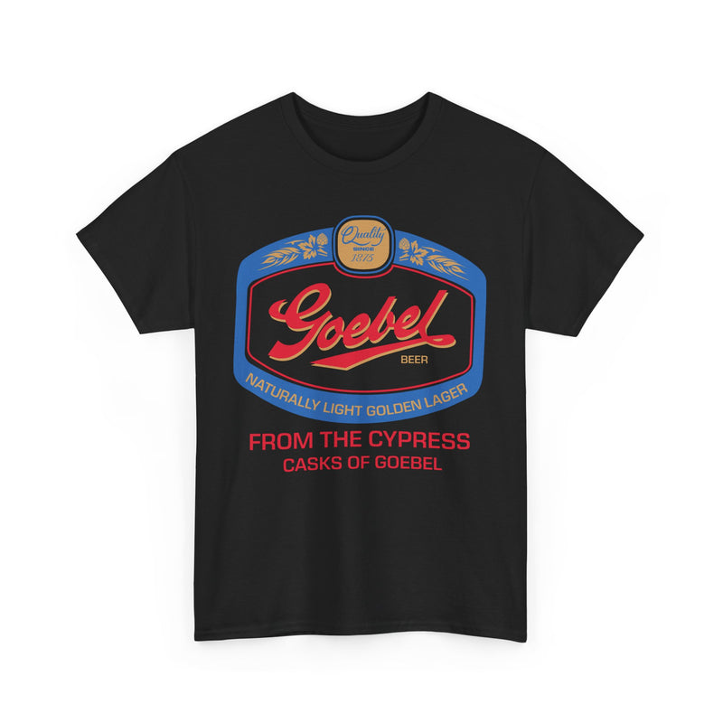 Load image into Gallery viewer, Goebel Beer Quality Since 1875 Logo Cypress Casks Detroit Michigan T-Shirt