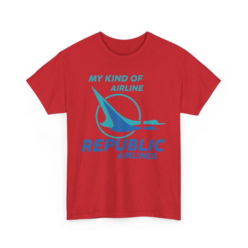 Load image into Gallery viewer, Republic Airlines Turquoise Bird My Kind of Airline Aviation T-Shirt