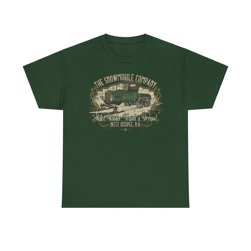 Load image into Gallery viewer, The Snowmobile Company 1922 West Ossipee New Hampshire Car Snow Logo T-shirt