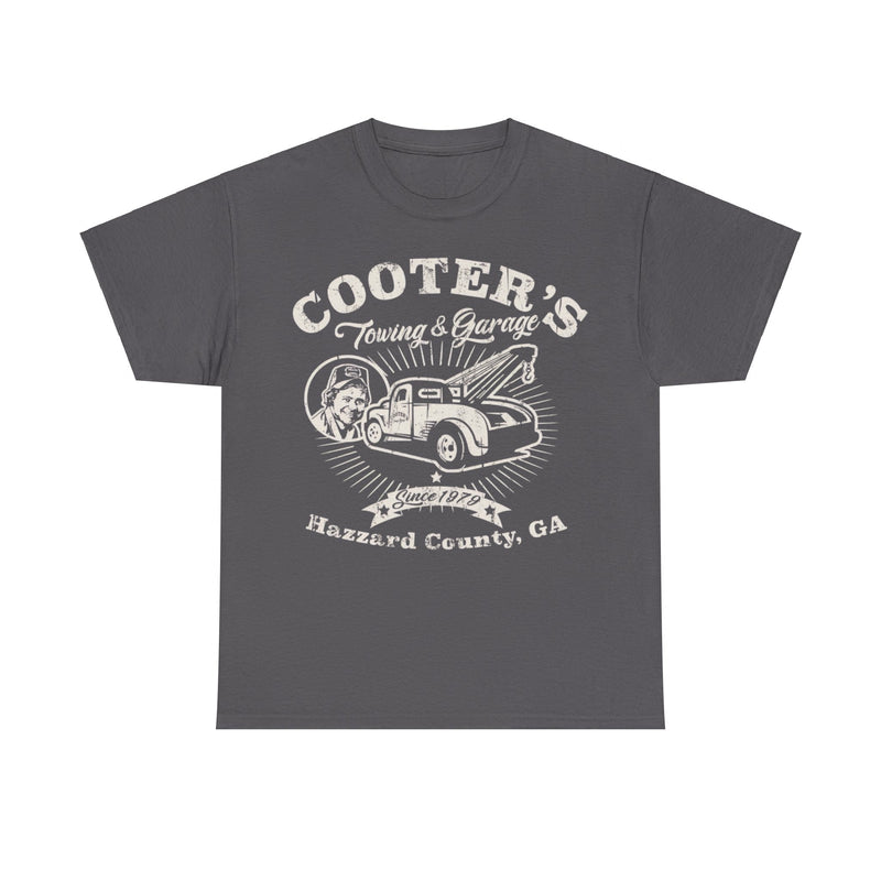 Load image into Gallery viewer, Cooters Towing Garage Dukes of Hazzard TV Show County T-shirt