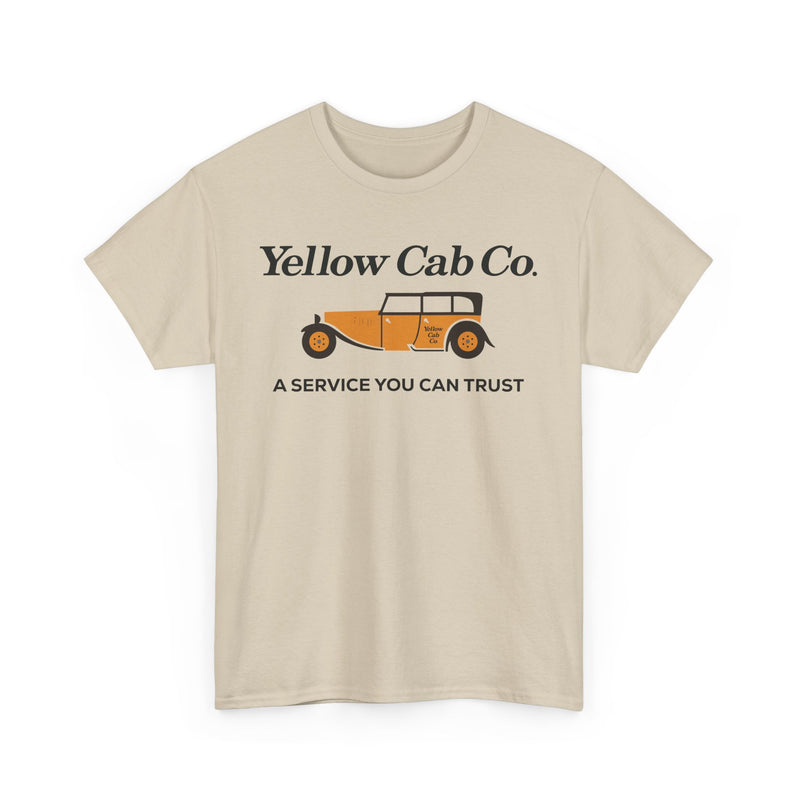 Load image into Gallery viewer, Yellow Cab Co A Service You Can Trust Vintage Taxi Logo Retro T-shirt
