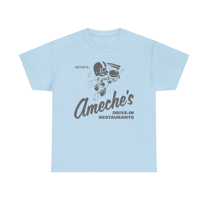 Load image into Gallery viewer, Meetcha at Ameches Drive In Restaurants Defunct Logo T-shirt