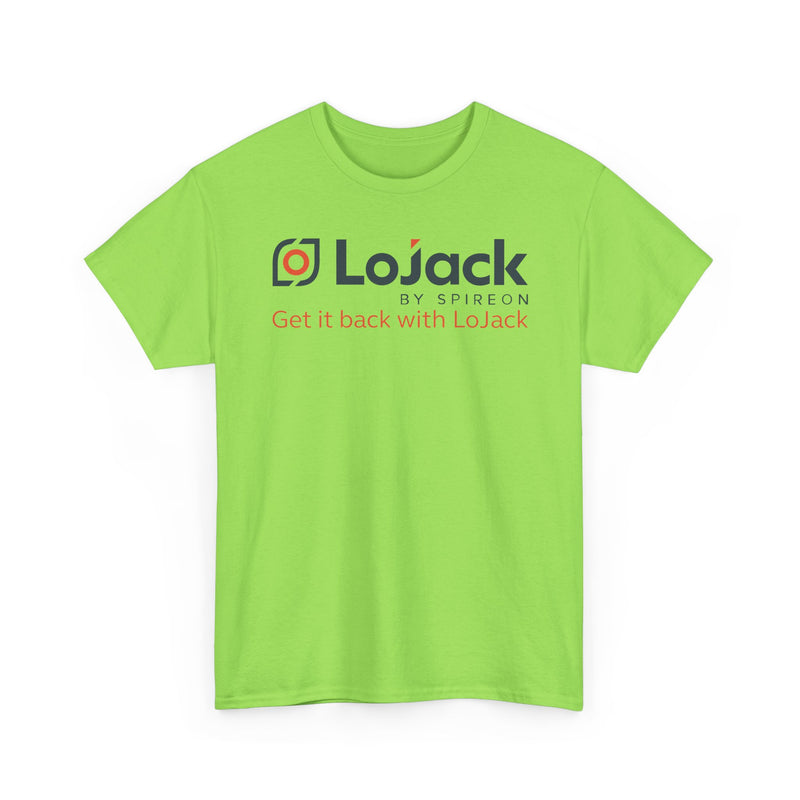 Load image into Gallery viewer, LoJack Defunct Car Security T-Shirt Get It Back With LoJack Spireon Tech Tee