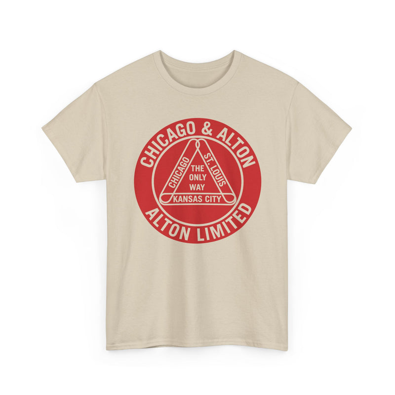 Load image into Gallery viewer, Chicago Alton Only Way Triangle Railroad Logo Vintage Train T-Shirt