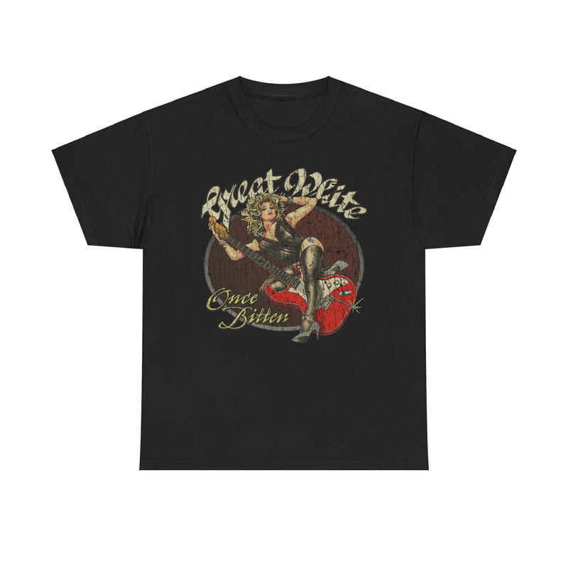 Load image into Gallery viewer, Once Bitten 1987 Great White Music Album T-shirt