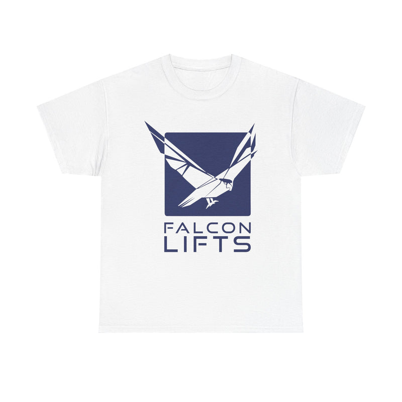Load image into Gallery viewer, Falcon Lifts T-Shirt Defunct Elevator Company Bankrupt Logo Tee