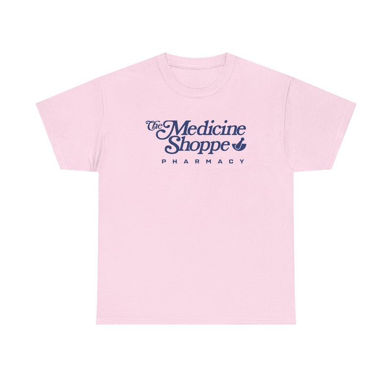 Load image into Gallery viewer, Medicine Shoppe Pharmacy T-Shirt Defunct Drugstore Bankrupt Logo Tee