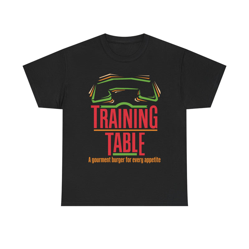 Load image into Gallery viewer, Training Table Gourmet Burger Vintage Restaurant Logo Chain T-Shirt