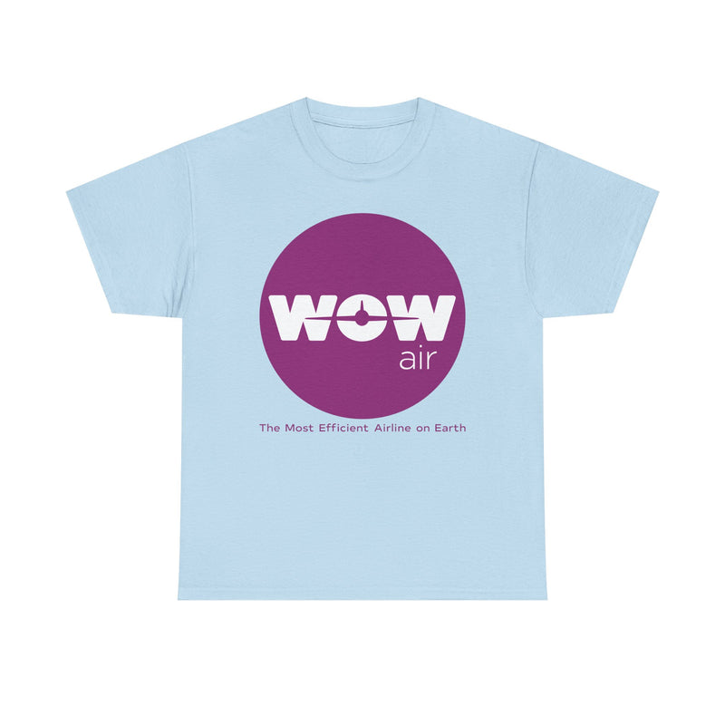 Load image into Gallery viewer, WOW Air Purple Logo Iceland Budget Airline Defunct Memorabilia T-shirt