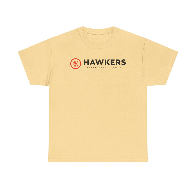 Load image into Gallery viewer, Hawkers Asian Street Food T-Shirt Bankrupt Restaurant Chain Logo Tee