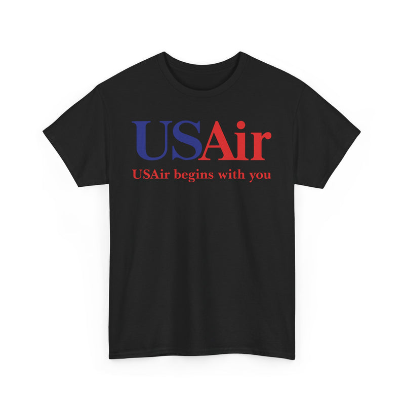 Load image into Gallery viewer, USAir Begins With You Classic American Airline Logo T-shirt