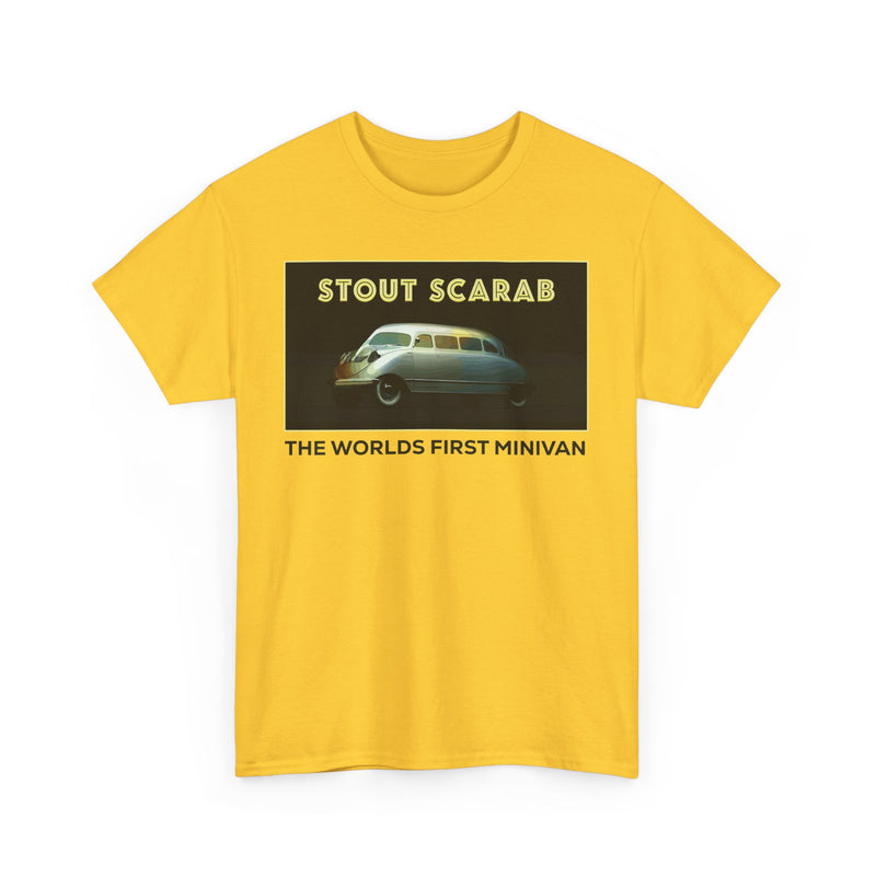 Load image into Gallery viewer, Stout Scarab The Worlds First Minivan Classic Automotive Logo T-shirt