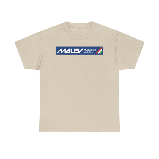 Malev Hungarian Airlines Vintage European Flag Carrier Aviation T-shirt