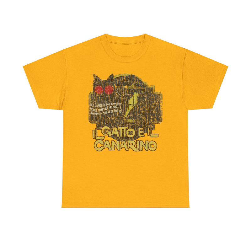 Load image into Gallery viewer, Il Gatto E Il Canarino 1978 Cat and the Canary Movie T-shirt