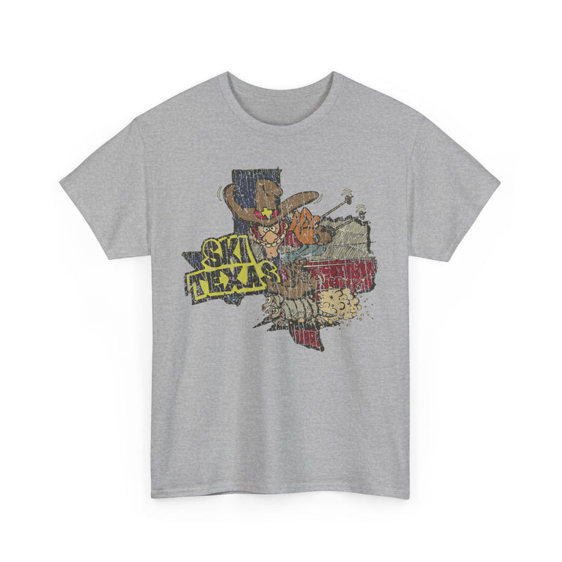 Load image into Gallery viewer, Ski Texas Cowboy Riding Armadillo T-shirt