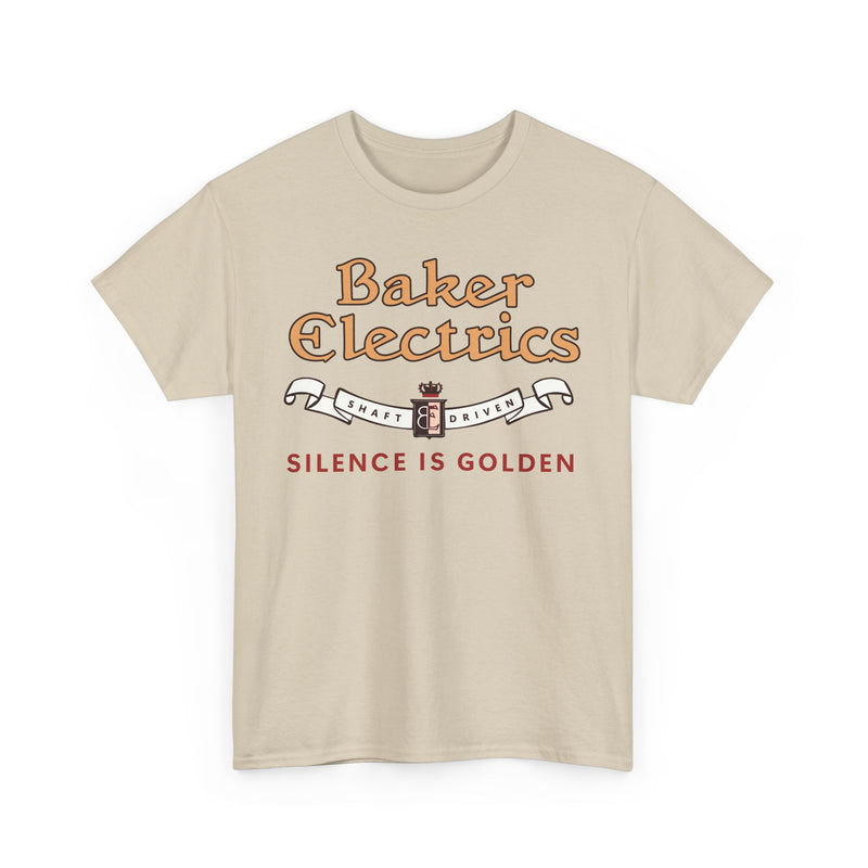 Load image into Gallery viewer, Baker Electrics Shaft Driven Silence is Golden Antique Car T-shirt