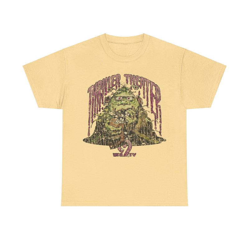 Load image into Gallery viewer, Thriller Theater Popcorn Monster 1971 TV Show Nostalgic T-shirt