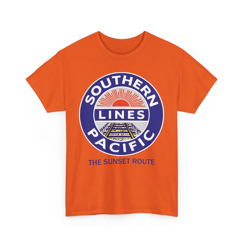 Load image into Gallery viewer, Southern Pacific Lines Sunset Route Railroad Logo Vintage T-Shirt